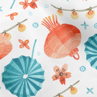Retro Two-color Paper Lantern Micro Fleece