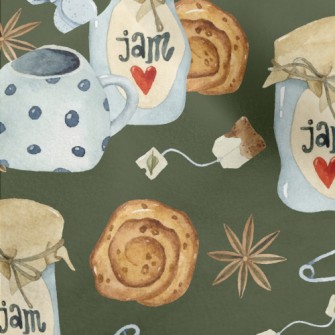 Jam Tea Bag Bread Micro Fleece