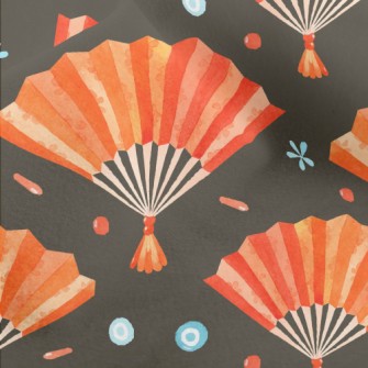 Watercolor Classical Fan Micro Fleece