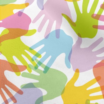 Artistic Colorful Hand Prints Micro Fleece