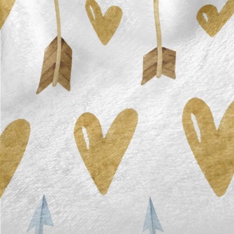 Gold Heart Arrow Minky