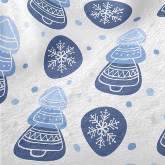 Line Snowflake Christmas Tree Minky