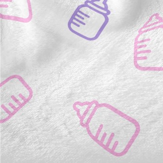 Two-color Baby Bottle Minky