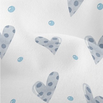 Decorative Love Hearts Lightweight Performance Linen