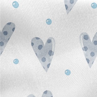 Decorative Love Hearts Jersey Backed Fleece