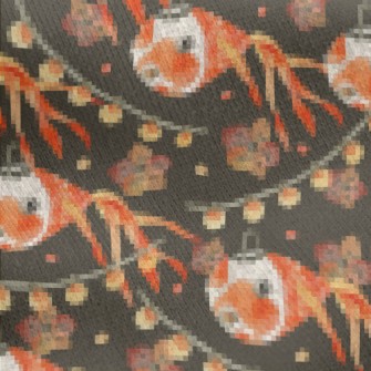 Goldfish Shaped Lantern Jersey Backed Fleece