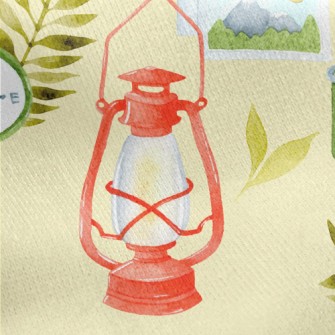 Camping Light Compass Jersey Backed Fleece