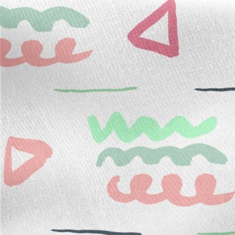Curl Art Color Block Jersey Backed Fleece