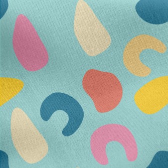 Odd-shaped Color Blocks Jersey Backed Fleece