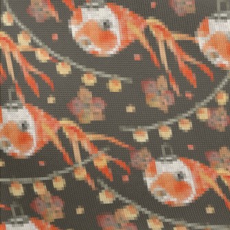 Goldfish Shaped Lantern Pongee