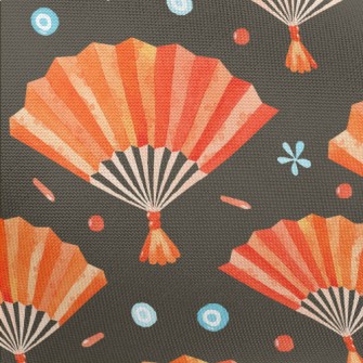 Watercolor Classical Fan Pongee