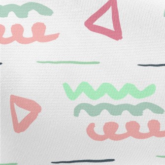 Curl Art Color Block Pongee