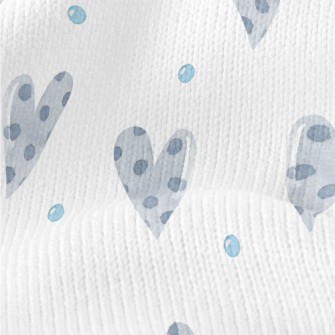 Decorative Love Hearts Stretch Jersey
