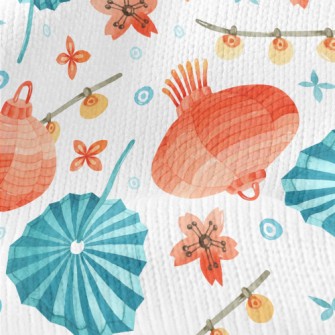 Retro Two-color Paper Lantern Stretch Jersey