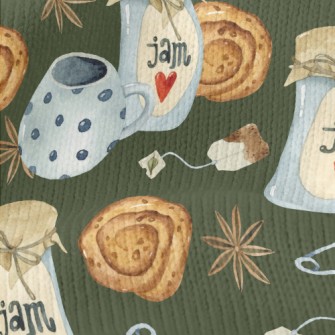 Jam Tea Bag Bread Stretch Jersey