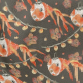 Goldfish Shaped Lantern Lightweight Cotton Poplin