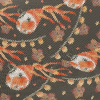 Goldfish Shaped Lantern Midweight Cotton Poplin