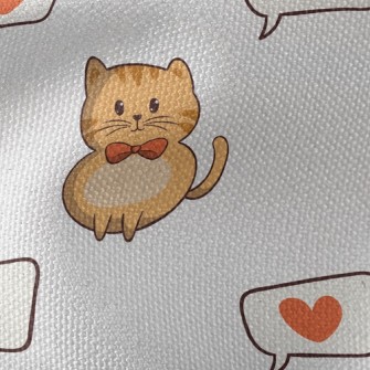 Bow Gentleman Cat Waterproof Canvas