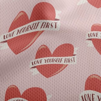 Love Yourself First Athletic Mesh Flat Back