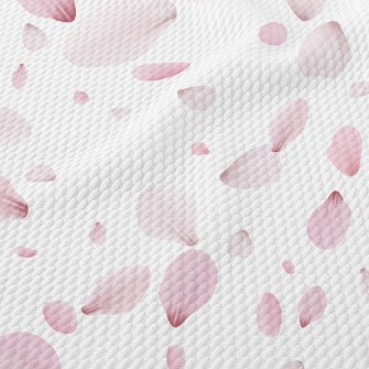 Soft Pink Petals Birdseye Piqué