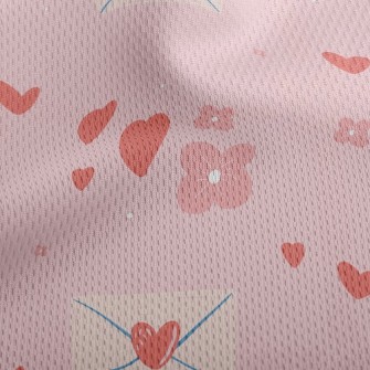 Envelope With Love Words Athletic Mesh Flat Back