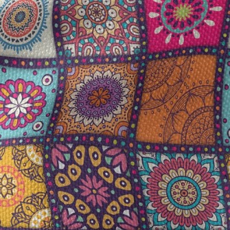 Lattice Wheal Flower Waterproof Canvas