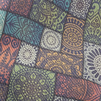 Combination Block Damask Standard Corduroy