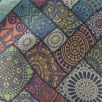 Combination Block Damask Waterproof Canvas