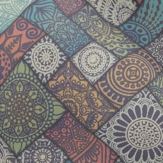 Combination Block Damask Chiffon
