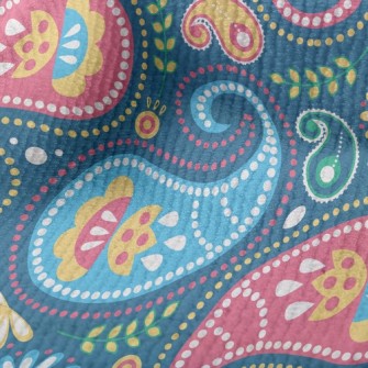 Fresh Paisley Flowers Terry