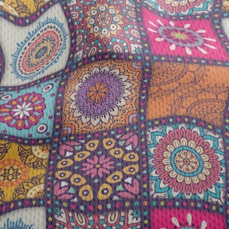 Lattice Wheal Flower Athletic Mesh Flat Back