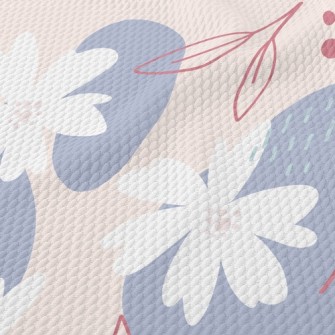 Depicting A Large White Flower Birdseye Piqué