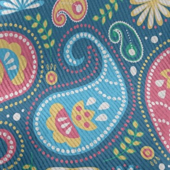 Fresh Paisley Flowers Standard Corduroy