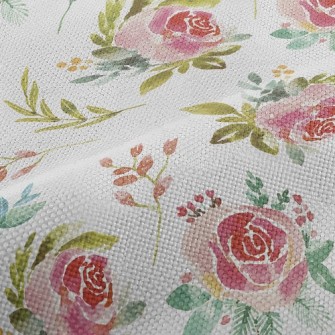 Watercolor Rubbing Rose Performance Linen