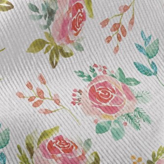 Watercolor Rubbing Rose Standard Corduroy