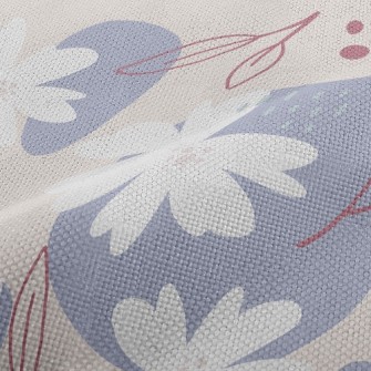 Depicting A Large White Flower Performance Linen