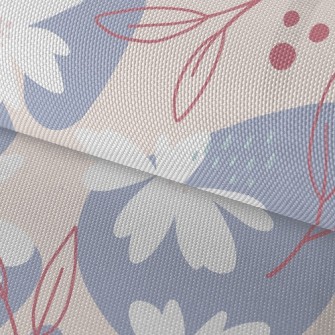 Depicting A Large White Flower Waterproof Oxford