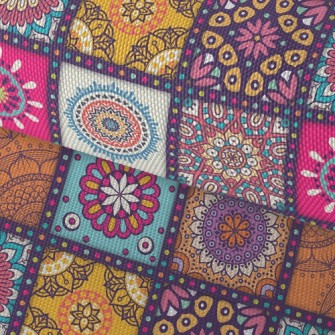 Lattice Wheal Flower Waterproof Oxford