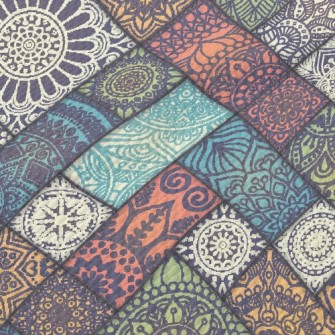 Combination Block Damask Birdseye Piqué