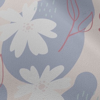 Depicting A Large White Flower Chiffon