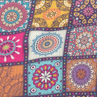 Lattice Wheal Flower Birdseye Piqué