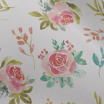 Watercolor Rubbing Rose Chiffon
