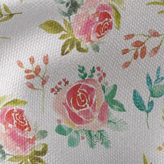 Watercolor Rubbing Rose Waterproof Canvas