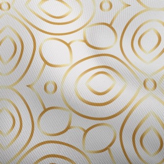 Gold Edge Floral Lines Dobby