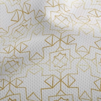 Gold Edge Lines Athletic Mesh Flat Back