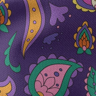 Simple Line Paisley Flower Waterproof Canvas
