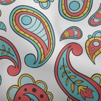 Tricolor Paisley Flower Dobby