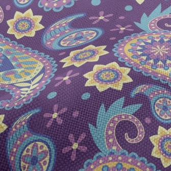 Psychedelic Paisley Flower Performance Linen