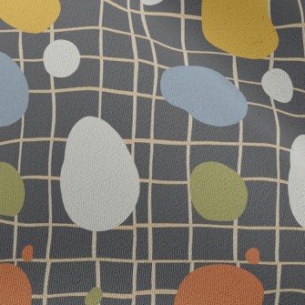 Lines With Multi-colored Dots Chiffon
