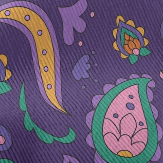 Simple Line Paisley Flower Standard Corduroy